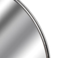 Silver Foil Circular Metal Wall Mirror, Large