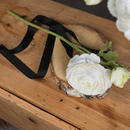 Elegant White Ranunculus Decorative Spray