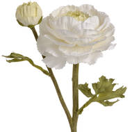 Elegant White Ranunculus Decorative Spray