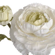 Elegant White Ranunculus Decorative Spray