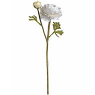Elegant White Ranunculus Decorative Spray
