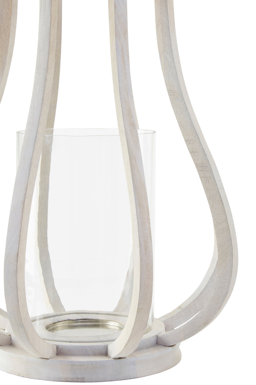 Jain Lantern with Curved Wood Frame Design