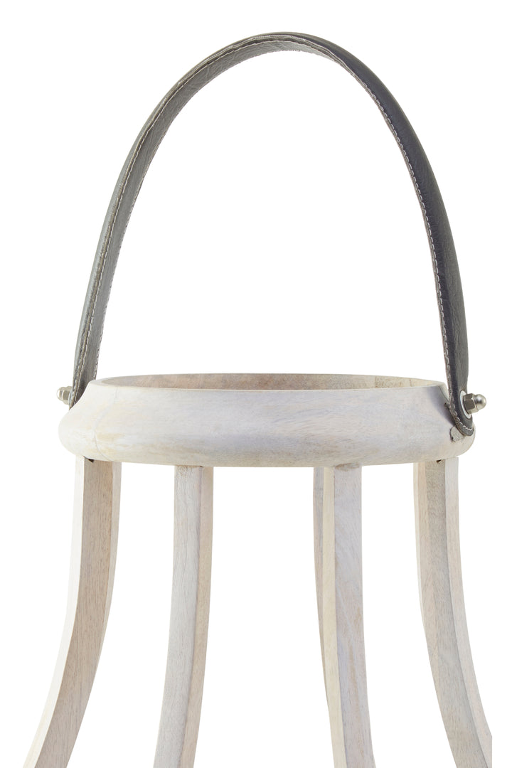 Jain Lantern with Curved Wood Frame Design