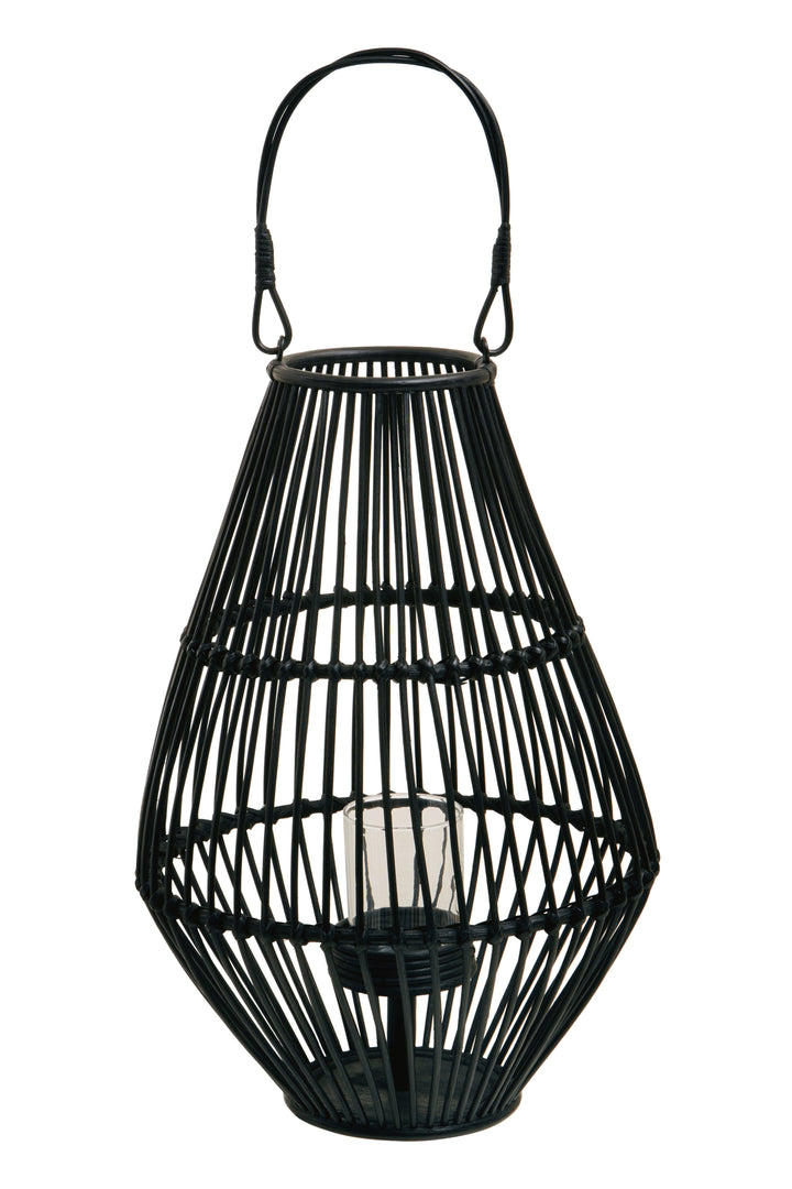 Mataram Black Metal Lantern with Circular Handle