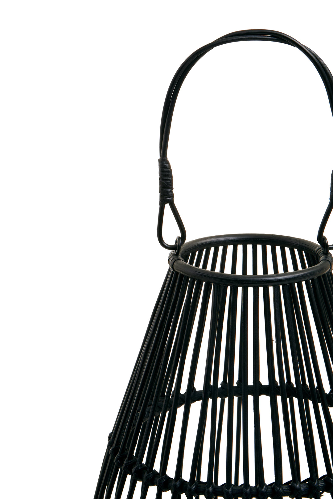 Mataram Black Metal Lantern with Circular Handle