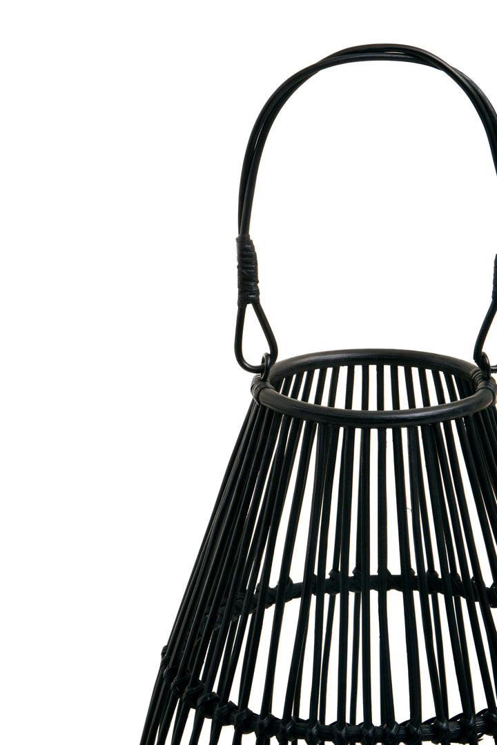 Mataram Black Metal Lantern with Circular Handle