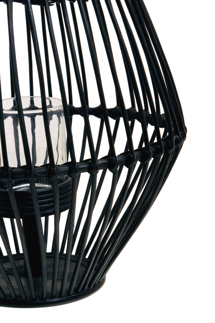 Mataram Black Metal Lantern with Circular Handle