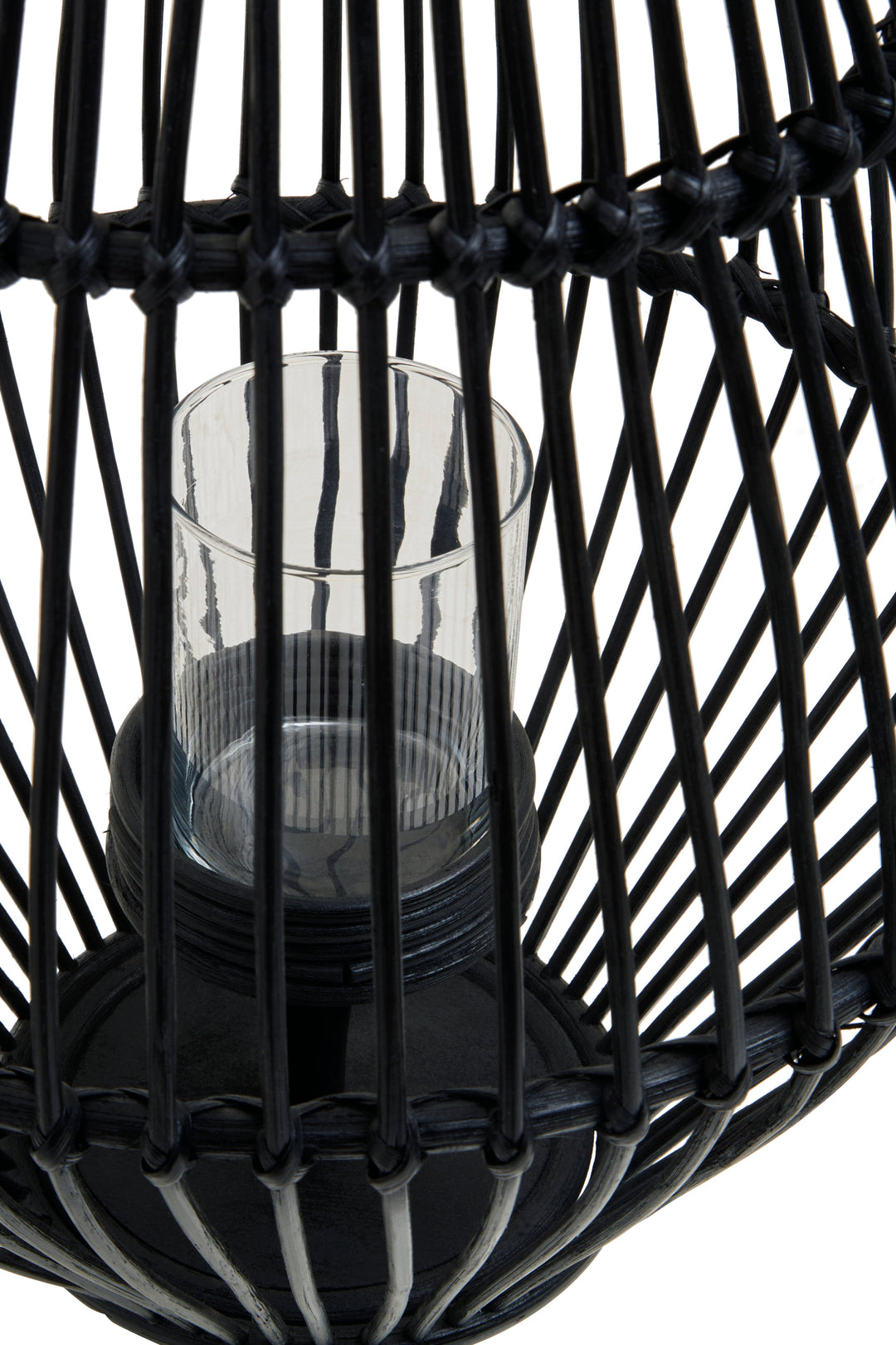 Mataram Black Metal Lantern with Circular Handle
