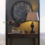 Soho Large Brass and Black Wall Clock