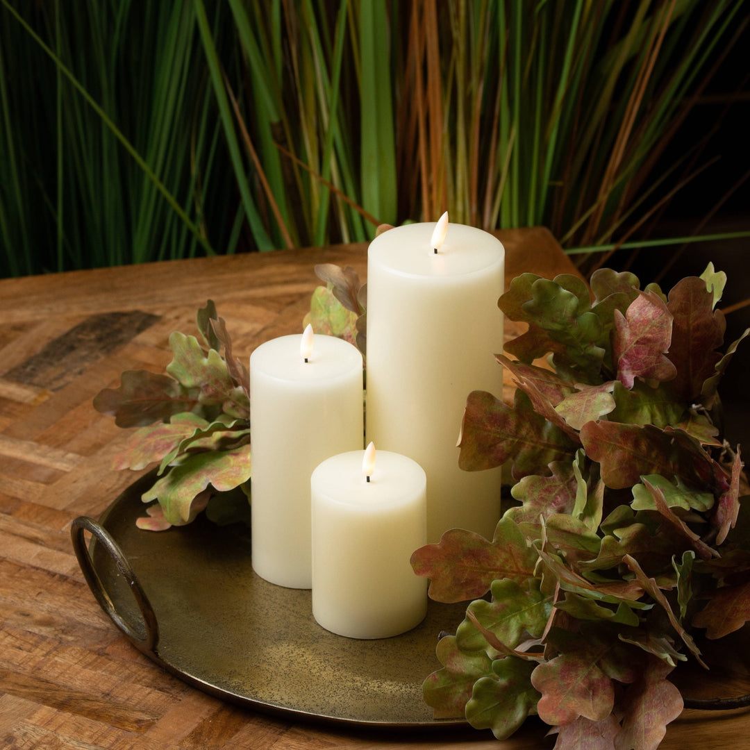 Warm & Worry-Free: Natural Glow LED Cream Wax Candle