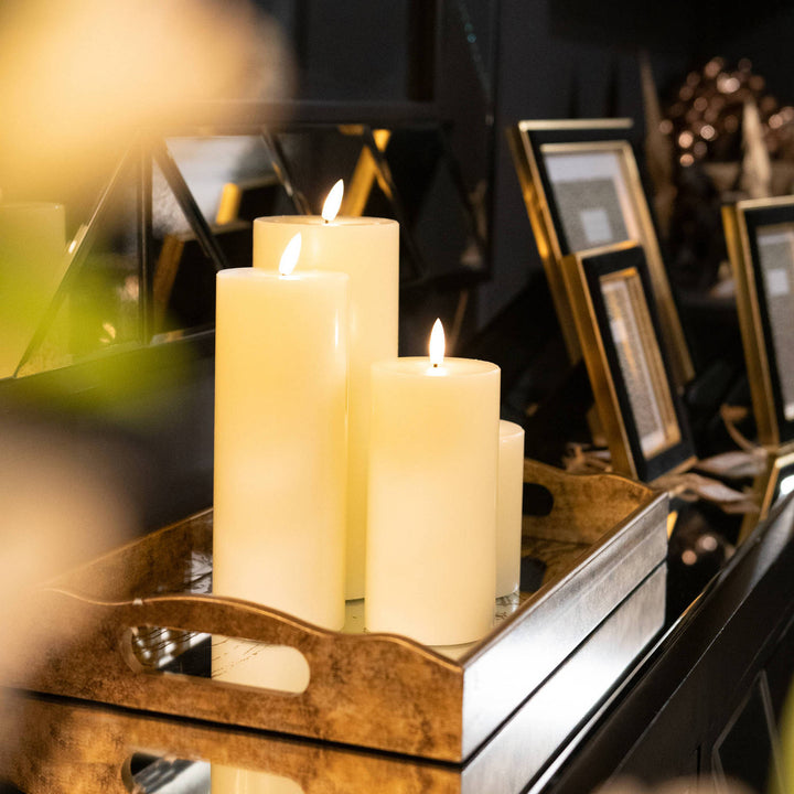 Warm & Worry-Free: Natural Glow LED Cream Wax Candle