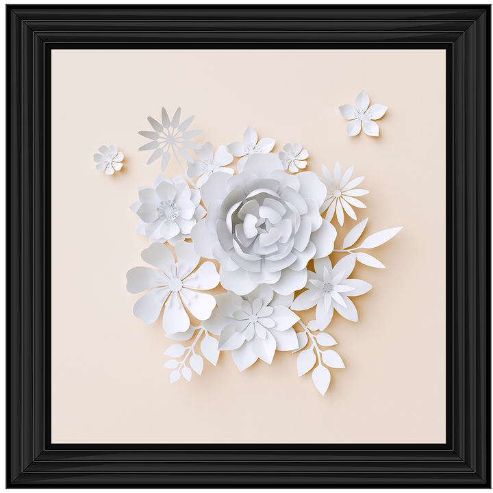 FL006 3D white paper flowers