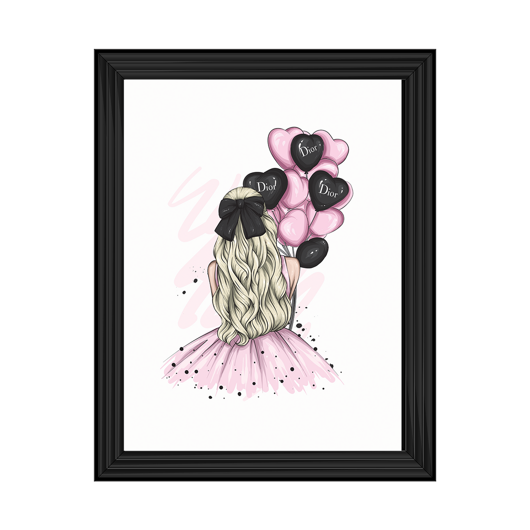 Girl with balloons