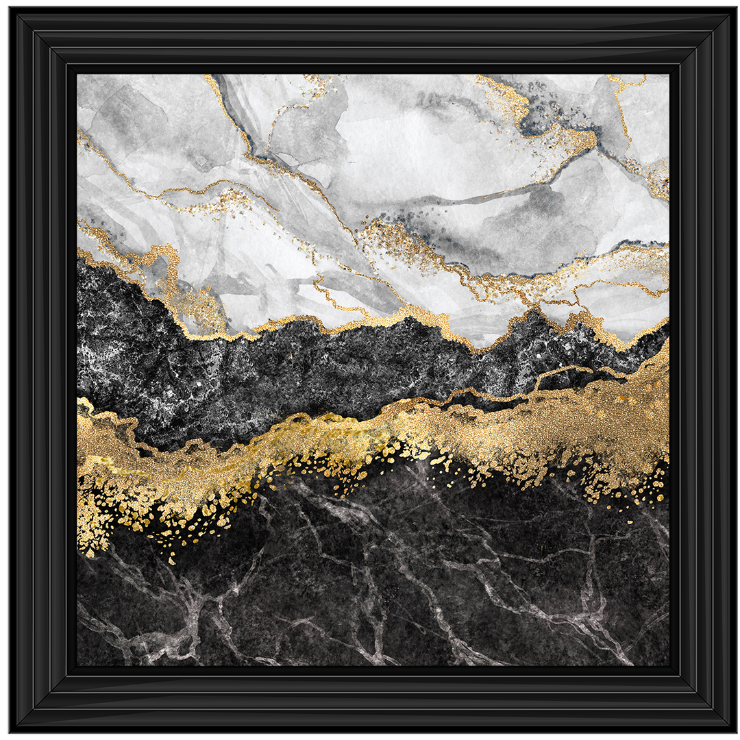 AB150 Black & Gold Geode