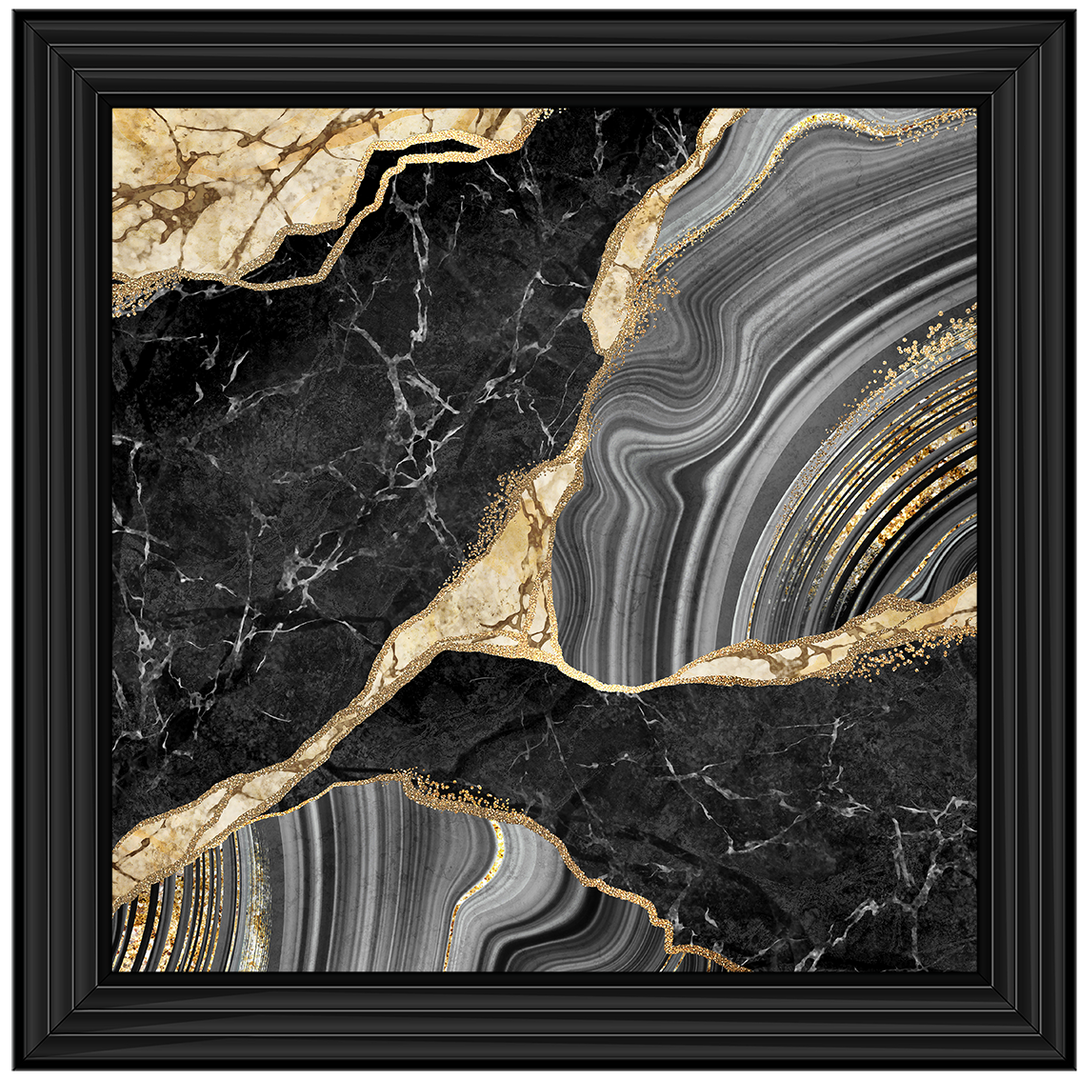 AB156 Black & Gold Marble