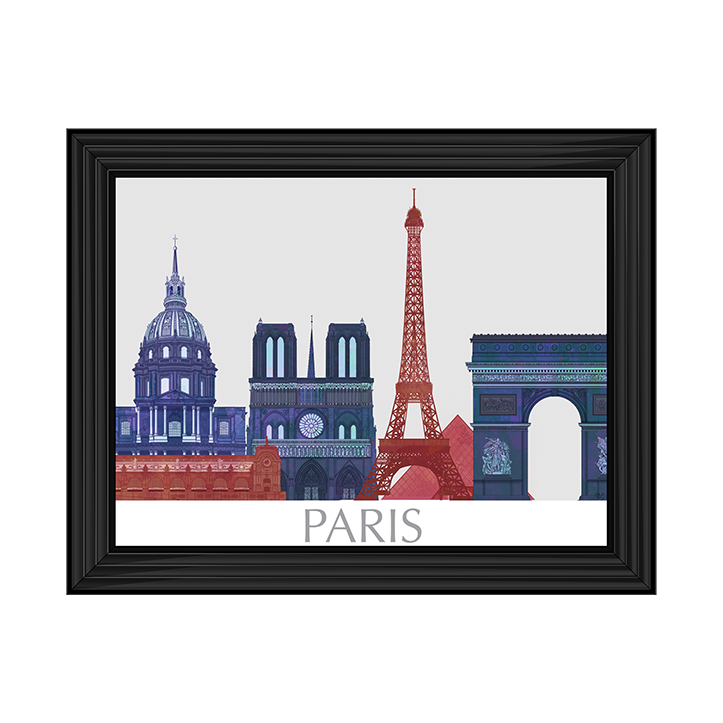 CY092 Paris Landmarks , Red Blue
