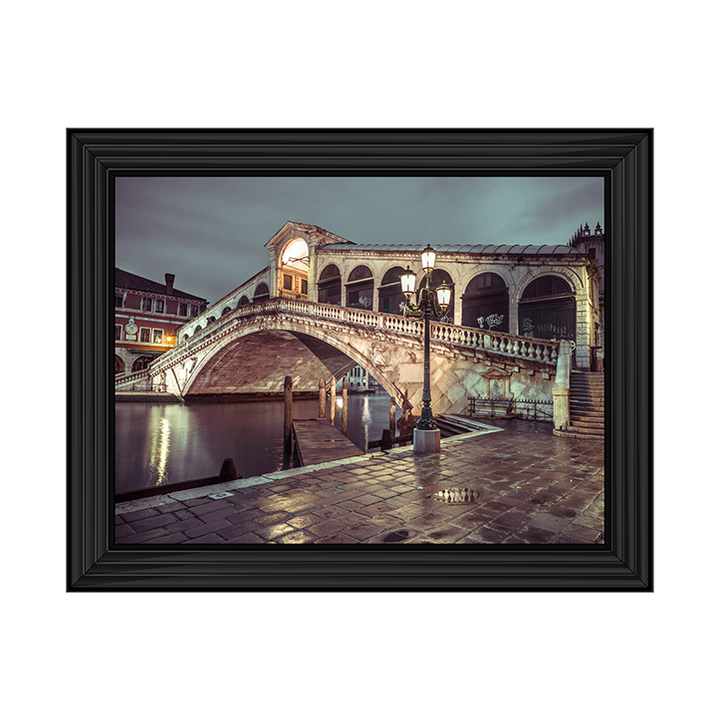 CY077 Rialto Bridge at night, Venice, Italy I