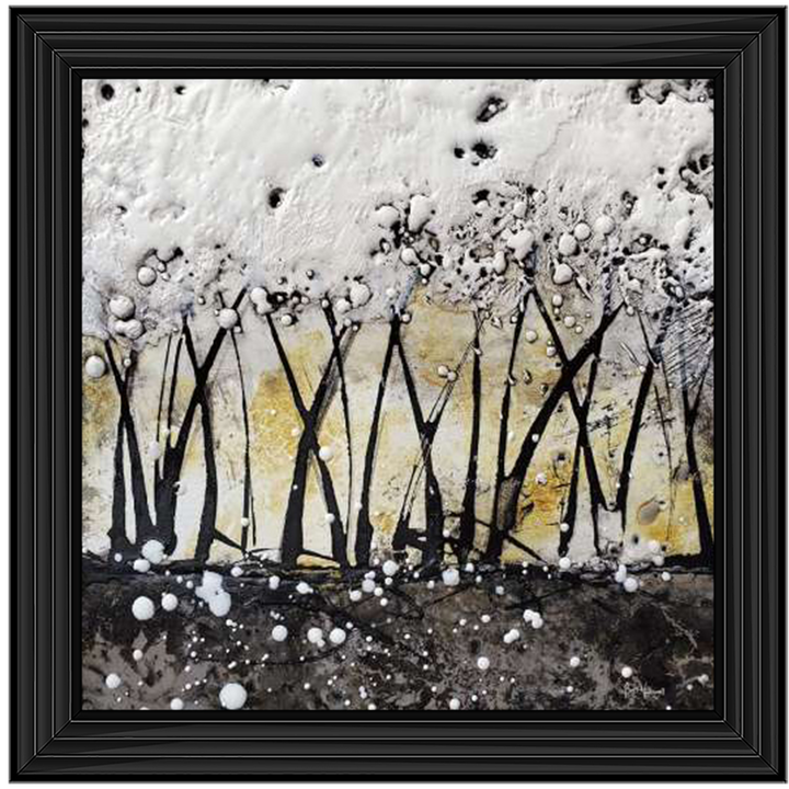 AB127 Abstract Trees Gold White