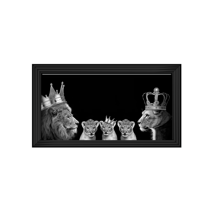 Lion family of 5 (Silver Crowns) I