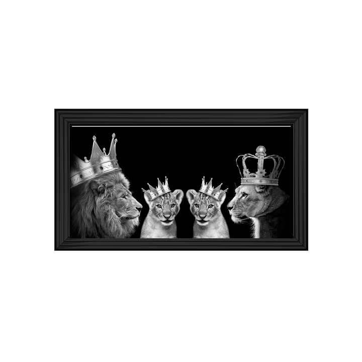 Lion family of 4 (Silver Crowns)