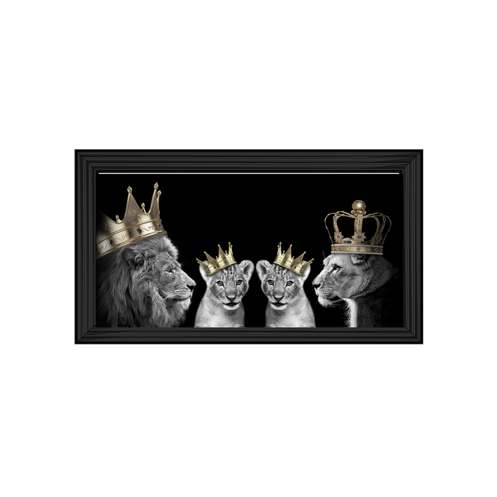 Lion family of 4 (Gold Crowns)