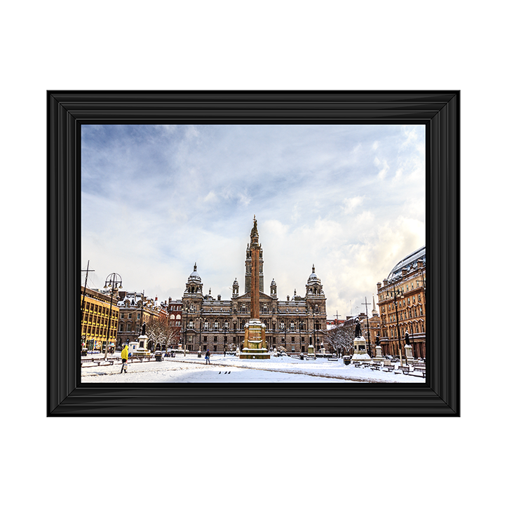 CY090 George Square covered by snow, Glasgow