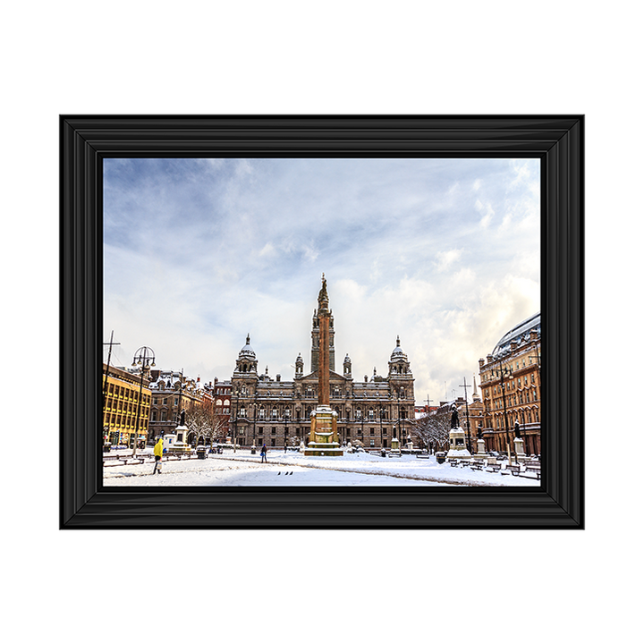 CY090 George Square covered by snow, Glasgow