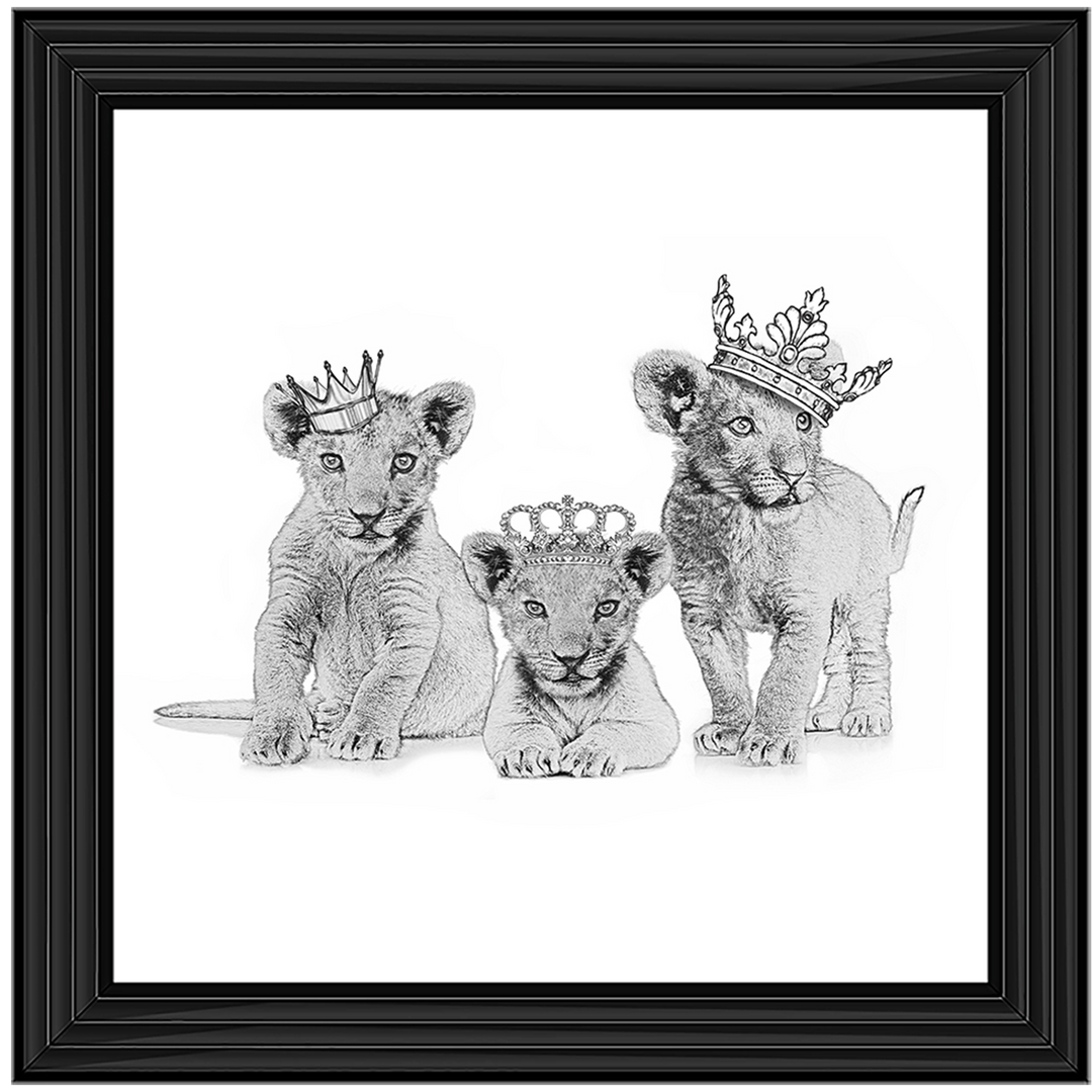 Three crowned cubs