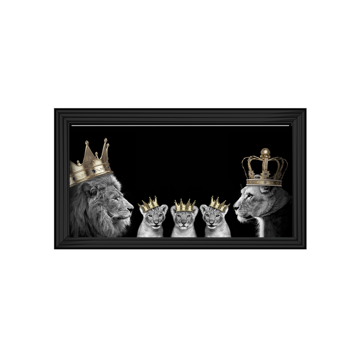 Lion family of 5 (Gold Crowns) II