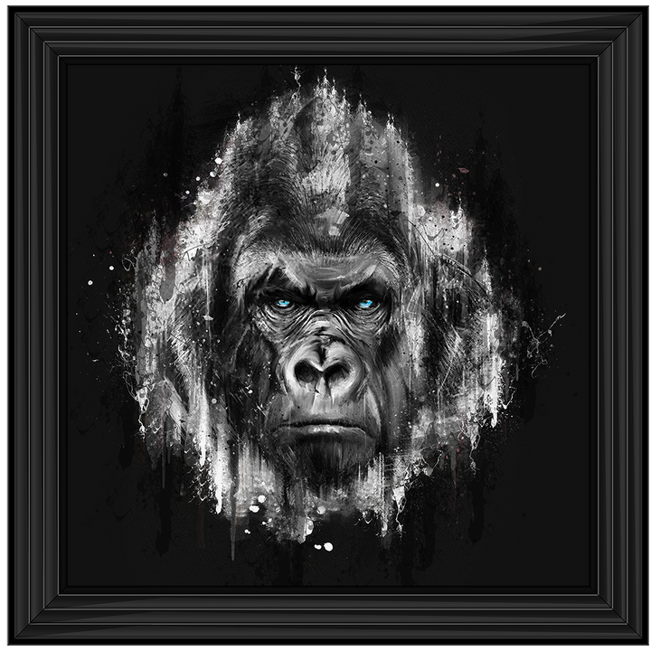 AN424 Black & White Gorilla Watercolour