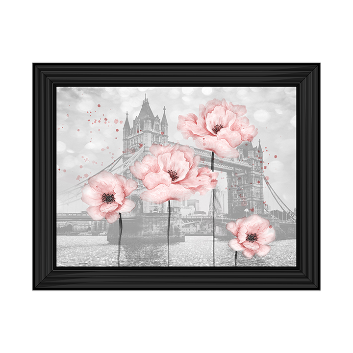 Floral print over Tower Bridge