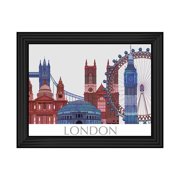 CY050 London Landmarks , Red Blue II