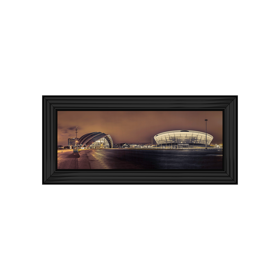 CY030 Evening view of Clyde Auditorium and SSE Hydro in Glasgow II