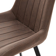 Malmo Modern Coffee Dining Chair in Oak Finish