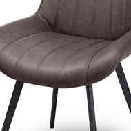 Malmo Modern Coffee Dining Chair in Oak Finish