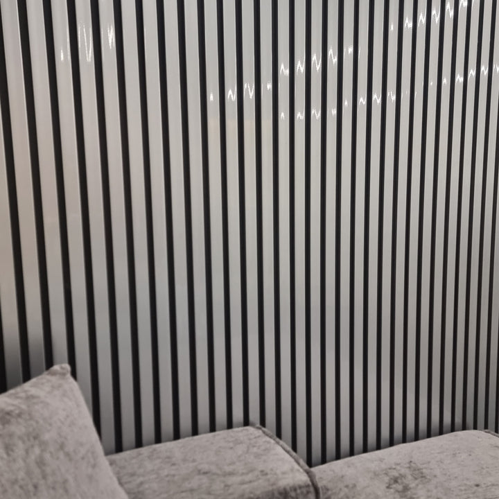WPC Wood Effect Slatted Wall Panels  - (Set of 4)