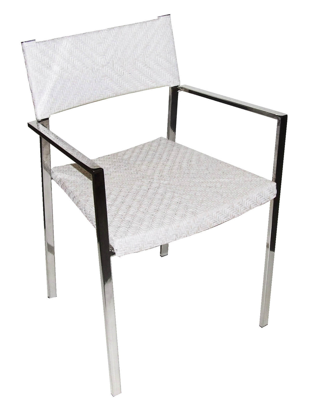 White Raffia Dining Chairs – Set of Two