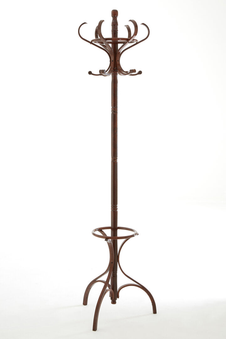 Cala Coat Stand – Walnut Finish (Solid Birchwood)
