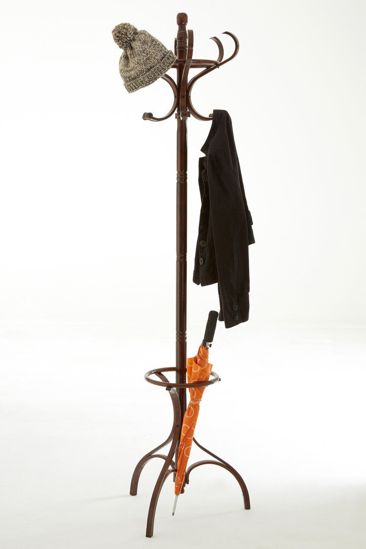 Cala Coat Stand – Walnut Finish (Solid Birchwood)
