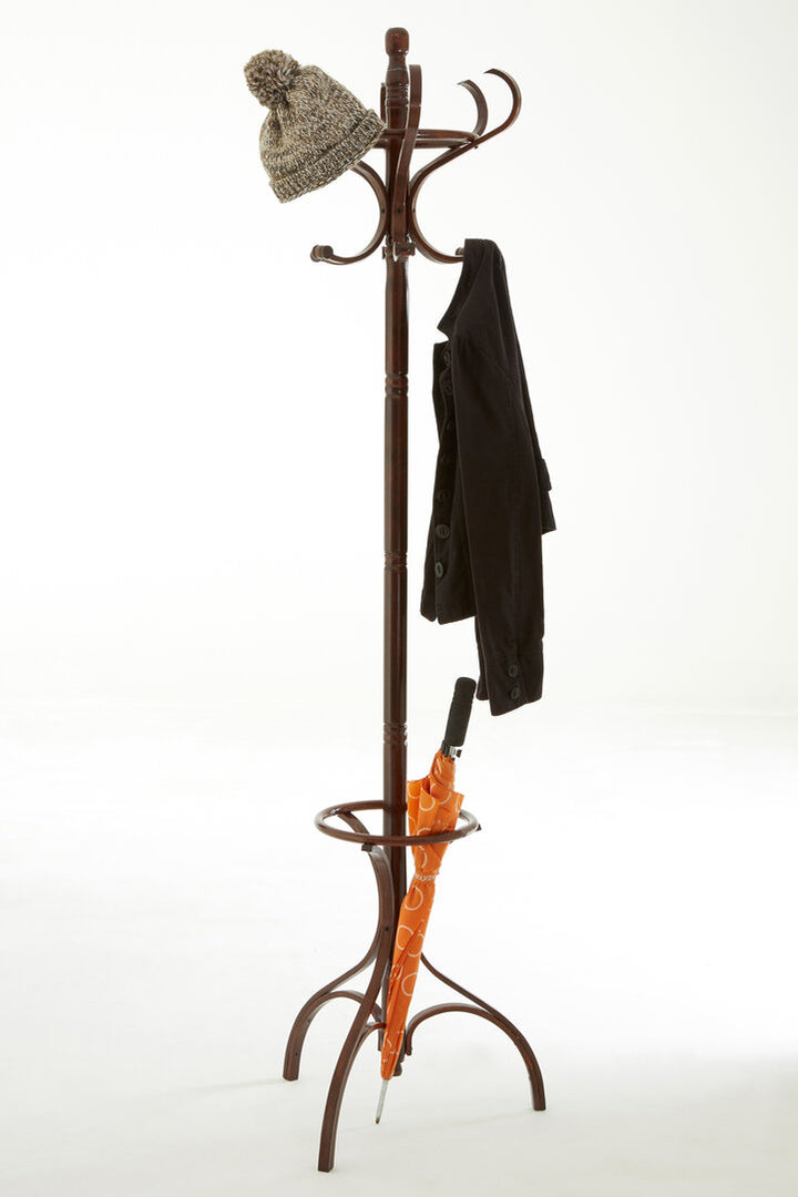 Cala Coat Stand – Walnut Finish (Solid Birchwood)