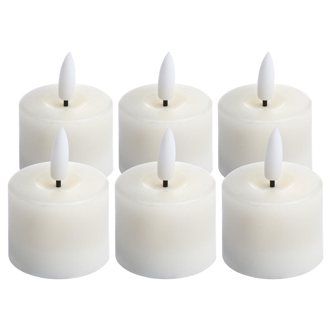 Effortless Ambiance: Luxe Set of 6 Natural Glow LED Tealights