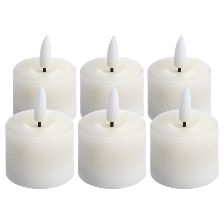 Effortless Ambiance: Luxe Set of 6 Natural Glow LED Tealights