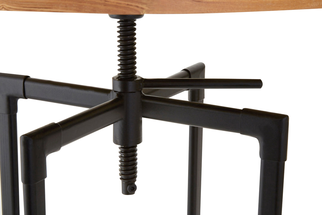 New Foundry Industrial Bar Table with Ash Wood Veneer