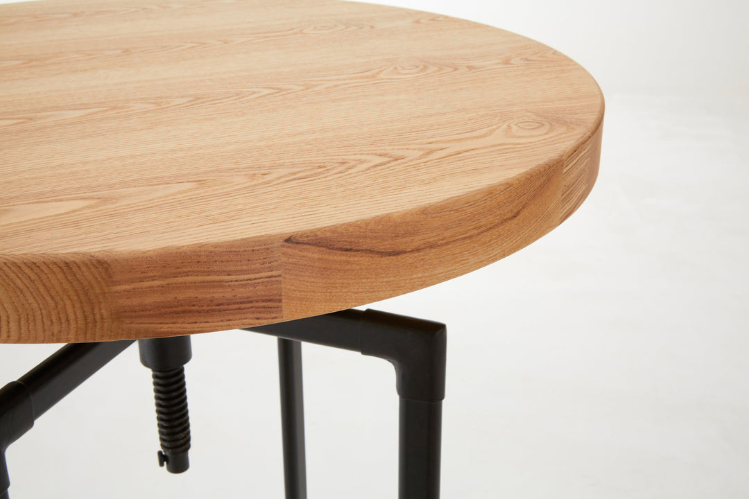 New Foundry Industrial Bar Table with Ash Wood Veneer
