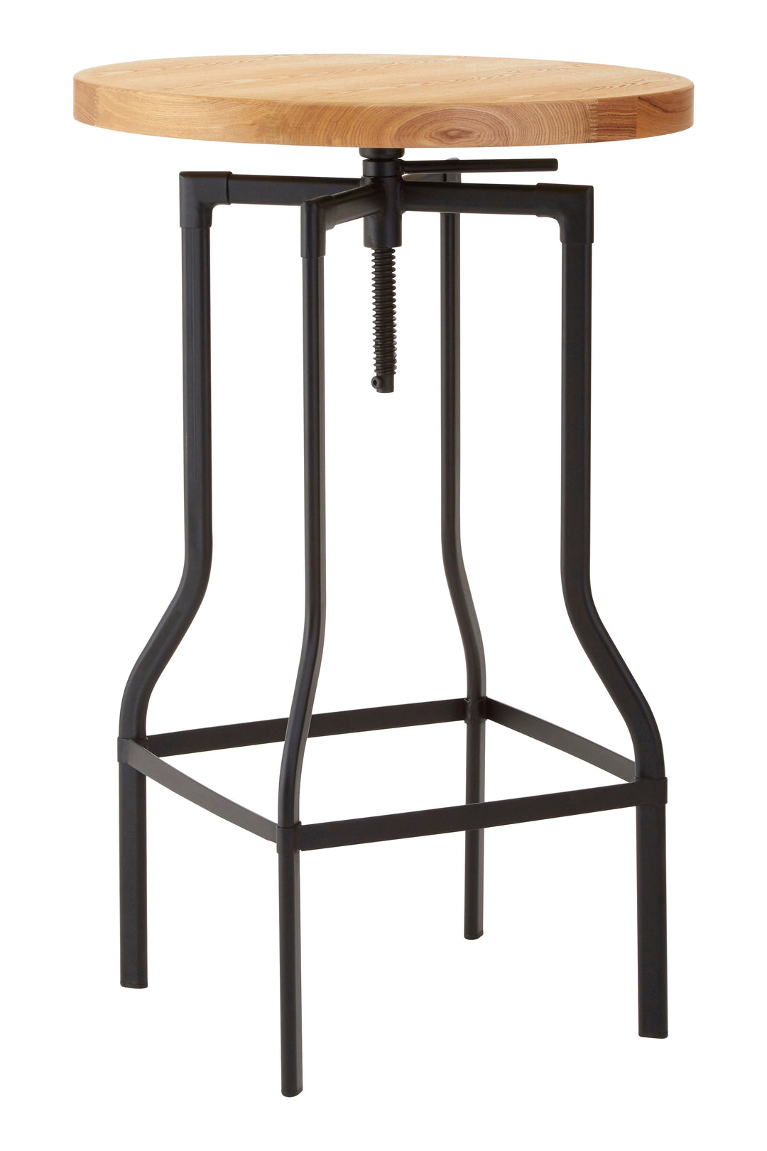 New Foundry Industrial Bar Table with Ash Wood Veneer