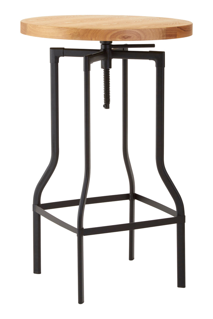 New Foundry Industrial Bar Table with Ash Wood Veneer