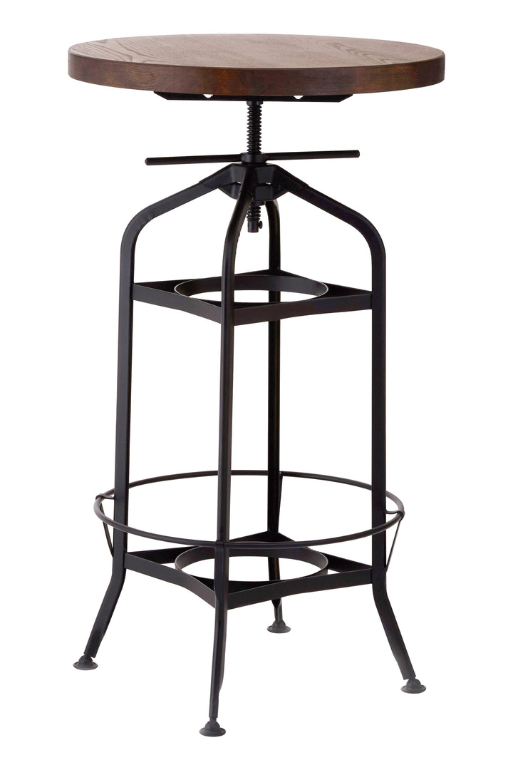 New Foundry Walnut & Black Metal Bar Table