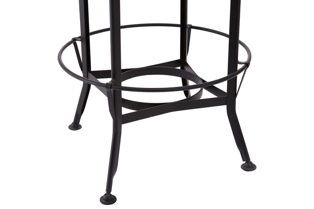 New Foundry Walnut & Black Metal Bar Table