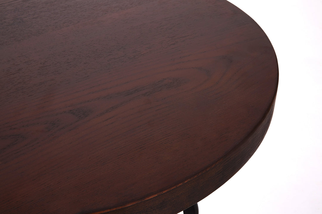 New Foundry Walnut & Black Metal Bar Table