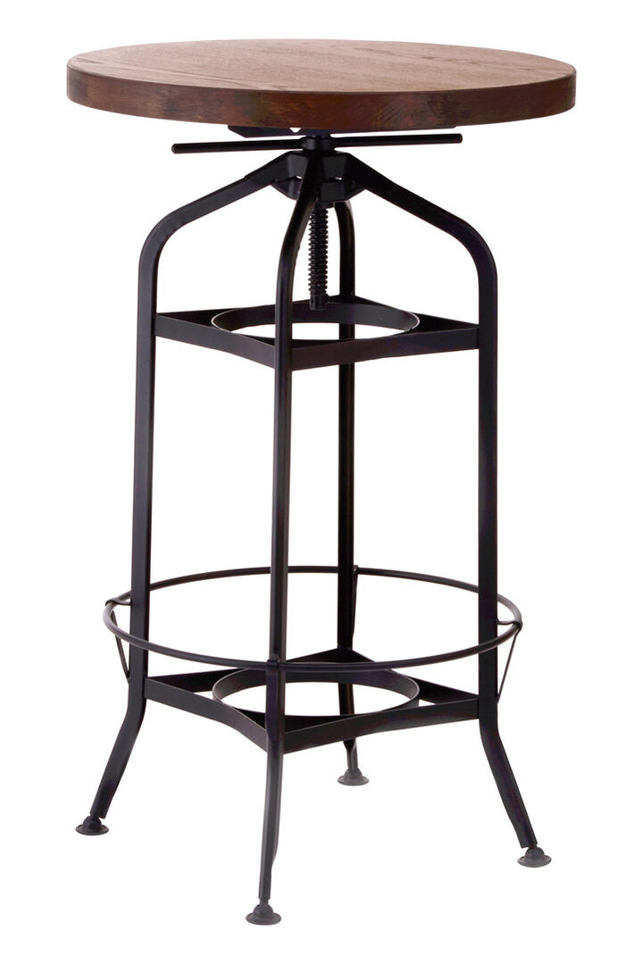 Barrington Foundry Bar Table – Walnut & Black Metal